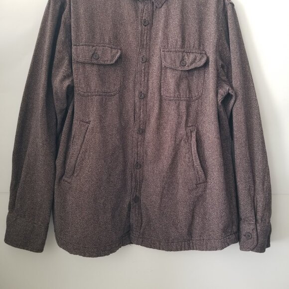 Grayers Cold Weather Mens XXL Brown Cotton Long Sleeve Button Up Shirt Jacket - Picture 6 of 16